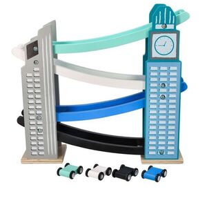 Adam Toys Dřevěný mrakodrap se sjezdovkou pro autíčka, Adam Toys obraz