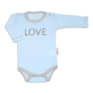 Baby Nellys Body dlouhý rukáv Love - modré obraz