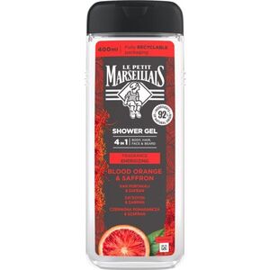 Le Petit Marseillais Červený pomeranč & Šafrán sprchový gel 4 v 1 pro muže 400 ml obraz