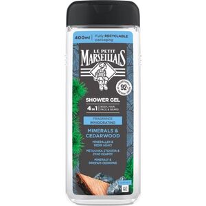 Le Petit Marseillais Minerály & Cedrové Dřevo sprchový gel 4 v 1 pro muže 400 ml obraz