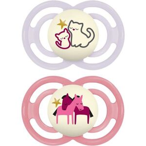 MAM Perfect Night 6m+ dudlík Purple/ Pink 2 ks obraz