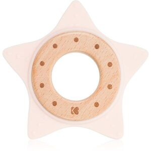 Kikkaboo Silicone and Wood Teether Star kousátko Pink 1 ks obraz