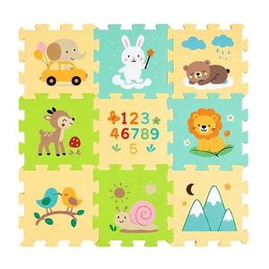 PETITE&MARS Podlahové skládací puzzle nexli forest friends 9 kusů obraz