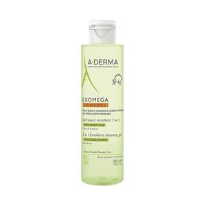 A-DERMA Exomega Control Zvláčňující mycí gel 2v1 200 ml obraz