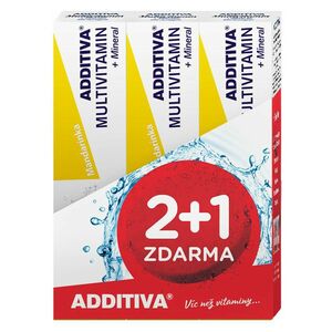 ADDITIVA sada multivitamin 2+1 mandarinka šumivé tablety 3 x 20 ks obraz
