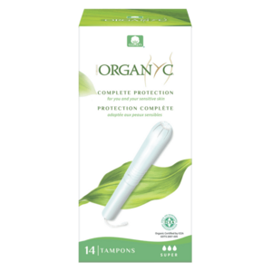 Organyc Bio menstruační tampony s aplikátorem super (14 ks), kusové balení obraz