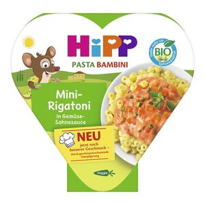 Hipp BIO Pasta bambini Mini-Rigatoni se zeleninou ve smetanové omáčce 250 g obraz