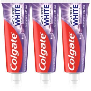 Colgate Advanced White Purple White bělicí zubní pasta 3x75 ks obraz