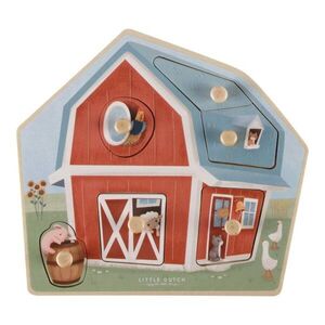 Little Dutch Little Farm Wooden Puzzle puzzle ze dřeva 12 m+ 1 ks obraz