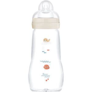 MAM Feel Good Glass Baby Bottle antikoliková skleněná láhev 2m+ Beige 1 ks obraz