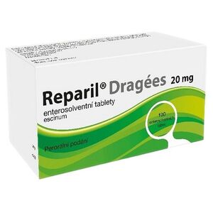 REPARIL DRAGÉES 20 mg 100 enterosolventních tablet obraz