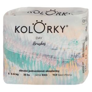 KOLORKY DAY Jednorázové EKO plenky štětce S (3-6 kg) 25 kusů obraz