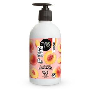 ORGANIC SHOP Vyživující mýdlo na ruce Růže a broskev 500 ml obraz