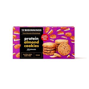 THE BEGINNINGS Sušenky proteinové s mandlemi bezlepkové 70 g obraz