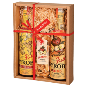 KITL Syrob zázvor a jablko s křížalami dárková sada na zahřátí 2 × 500 ml obraz