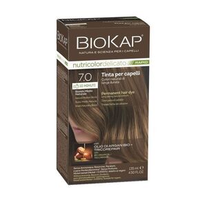 BIOKAP Nutricolor Delicato Rapid 7.0 Střední blond přírodní barva na vlasy 135 ml obraz