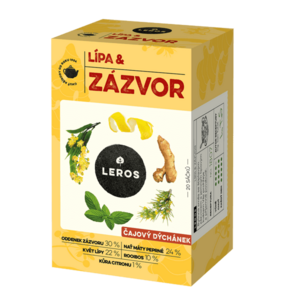 Leros Čajový dýchánek Lípa&Zázvor 20x2 g obraz