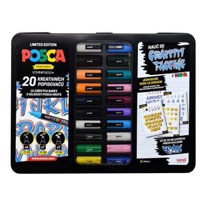 Posca Sada akrylových popisovačů - PC-1M/PC-3M/PC-5M, GRAFFITI, mix barev (20 ks) obraz
