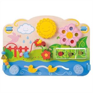 Bigjigs Toys Dřevěná motorická deska květy obraz