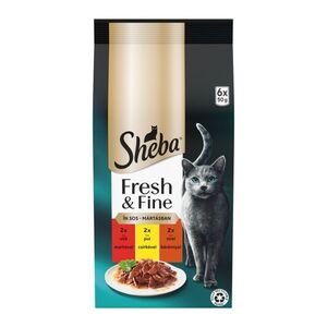 Sheba Fresh&Fine mix hovězí/kuře/jehně kapsička 6x50 g obraz