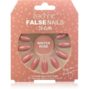 Technic Cosmetics False Nails Stiletto umělé nehty Winter Rose 24 ks obraz