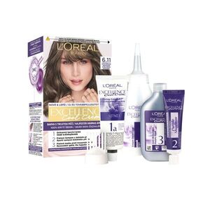 Loréal Paris Excellence Cool Creme odstín 6.11 ultra popelavá tmavá blond barva na vlasy obraz