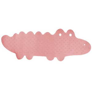 BocioLand Protiskluzová podložka do vany Krokodýl 33x90 cm, růžová obraz
