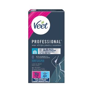 Veet Professional voskové pásky pro citlivou pokožku 12 ks obraz