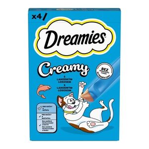 Dreamies Creamy pochoutka s lososem 4x10 g obraz
