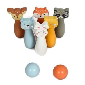 Adam Toys Dřevěné kuželky - Lesní zvířátka obraz