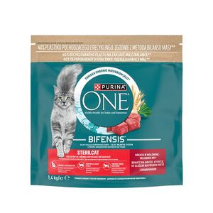 Purina ONE Bifensis Sterilised hovězí granule pro kočky 1, 4 kg obraz