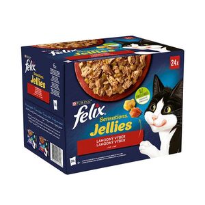 Purina Felix Sensations Jellies hovězí, kuře, kachna, jehněčí v želé kapsičky pro kočky 24x85 g obraz