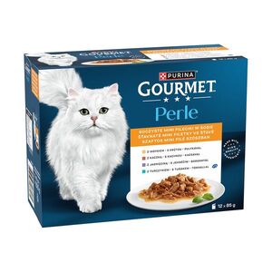 Purina Gourmet Perle krůta, kachna, jehněčí, tuňák ve šťávě kapsičky pro kočky 12x85 g obraz