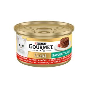 Purina Gourmet Gold Savoury Cake hovězí konzerva pro kočky 85 g obraz