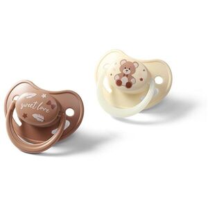 BabyOno Take Care Anatomical Silicone Soothers dudlík Night & Day 0-6m 2 ks obraz