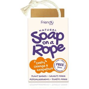 Friendly Soap Soap on a Rope Orange & Grapefruit přírodní mýdlo na šňůrce 95 g obraz
