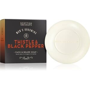Scottish Fine Soaps Thistle & Black Pepper tuhé mýdlo na obličej a vousy 100 g obraz