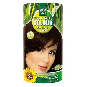 HENNA PLUS Přírodní barva na vlasy 3.44 Tmavě měděná hnědá 100 ml obraz