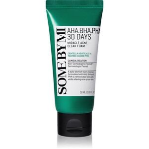 Some By Mi AHA∙BHA∙PHA 30 Days Miracle Acne Clear Foam hloubkově čisticí pěna pro problematickou pleť, akné 50 ml obraz