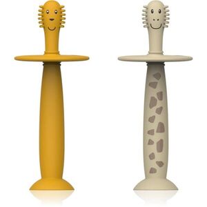 Matchstick Monkey Animal Collection zubní kartáčky pro děti Lion/ Giraffe 2 ks obraz