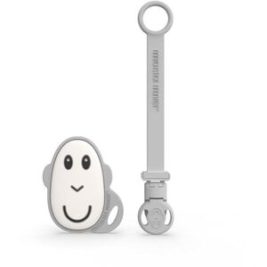 Matchstick Monkey Flat Face Teether & Soother Clip dárková sada pro děti Grey obraz