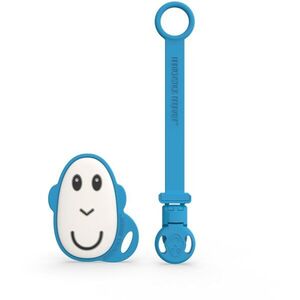 Matchstick Monkey Flat Face Teether & Soother Clip dárková sada pro děti Blue obraz