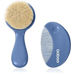 Baboo Baby Hair Brush and Comb Set sada na vlasy pro děti od narození Blue Haze 2 ks obraz