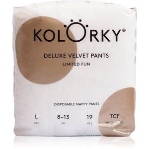 Kolorky Deluxe Velvet Pants Limited Fun plenkové kalhotky jednorázové velikost L 8-13 kg 19 ks obraz