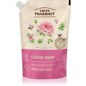 Green Pharmacy Musk Rose & Cotton tekuté mýdlo – náhradní náplň 460 ml obraz