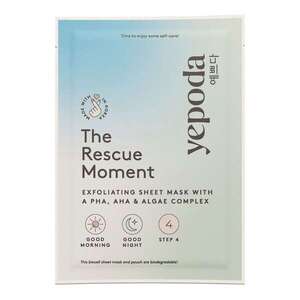YEPODA - The Rescue Moment – Exfoliační látková maska s PHA, AHA a řasami obraz