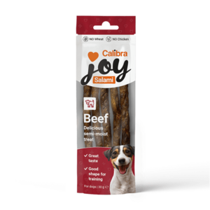 CALIBRA Joy dog salami beef hovězí tyčinky 30 g obraz