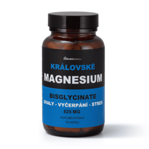 Království zdraví Královské Magnesium Bisglycinate 825 mg + (Vitamín B6), 90 veg. kapslí obraz
