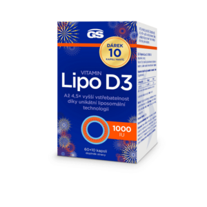GS Vitamin Lipo D3 1000 IU 60+10 kapslí obraz