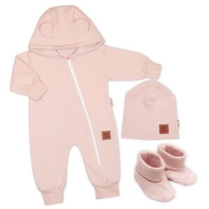 Baby Nellys Rostoucí overal pro miminko, čepice, botky, 3D, růžová, 68/74 obraz